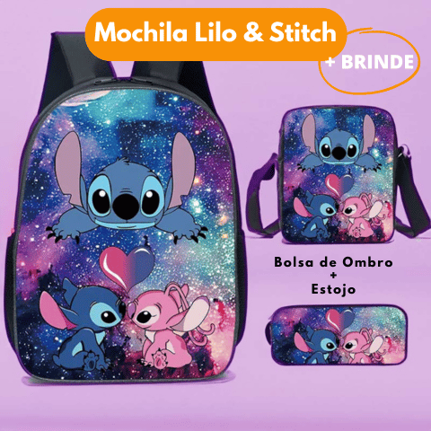 Mochila Lilo & Stitch + Super Brinde